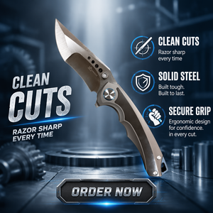 Cuchillo Plegable EDC <span class=keywords><strong>ELMAX</strong></span> de Titanio y Zirconio, Cuchillo de Bolsillo para Hombre, Cuchillo de Supervivencia para Acampar con Mango de Titanio - Product Image 4