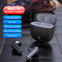 Casque sans fil TWS semi-intra-auriculaire avec puce 5.4, qualité sonore HlFl, voix HD, étanche IPX-4, pour téléphone et ordinateur