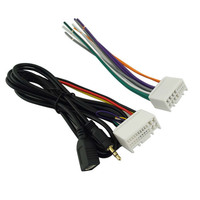 Reproductor de CD para coche, fuente de alimentación de línea trasera, Cable auxiliar, Cable USB, arnés de cableado para Kia IX35 Elantra Tucson Kia Sportage