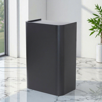 Bureau d'accueil moderne et minimaliste haut de gamme pour hall d'entreprise – Meilleure vente, haute résistance, noir