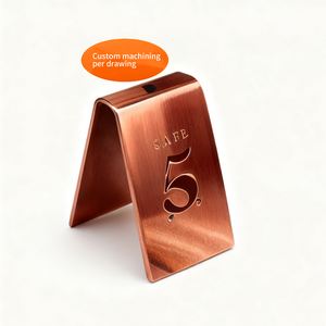 Plaque de numéro de table de restaurant personnalisée - Acier inoxydable/Laiton/Aluminium/Titane usiné CNC, percé, découpé au laser, fabrication multi-artisanat sur mesure - Product Image 1
