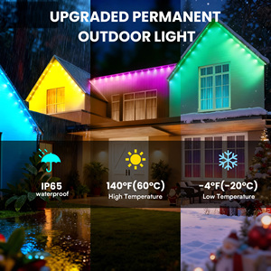 LED Eaves Lights Outdoor Waterproof Ultrasonic Fence Lights for <b>Garden</b> Patio Yard Decoration - Product Image 4