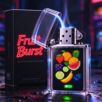 Briquet électronique grande capacité au design tendance, coupe-vent, à filament de tungstène, portable, cadeau d'affaires