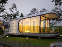 Dernier design de maison capsule entièrement préfabriquée prête à l'emploi avec service tout-en-un et matériaux haute résistance