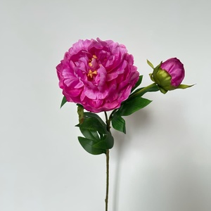 Fleur artificielle en soie de haute qualité, pivoine réaliste, <span class=keywords><strong>fleurs</strong></span> artificielles à longue tige pour bouquets floraux, décoration de table de mariage à <span class=keywords><strong>domicile</strong></span> - Product Image 3