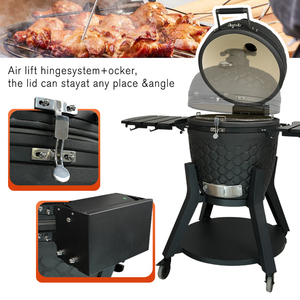 Barbecue <span class=keywords><strong>Kamado</strong></span> en céramique Auplex Epicure Series 22 pouces, fumoir au charbon de bois, grande taille pour cuisine extérieure - Product Image 4