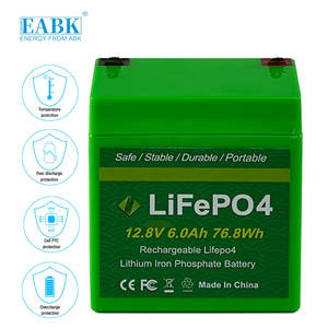 Kualitas tinggi portabel LiFePO4 12.8V 6.0Ah 76.8Wh isi ulang Lithium besi fosfat Baterai untuk penyimpanan energi rumah baterai - Product Image 2
