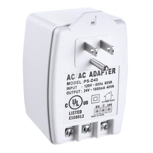 Transformador Enchufable Monofásico de 24 VCA y 40 VA para Timbre, Compatible con Nest, Ecobee, <span class=keywords><strong>Sensi</strong></span>, Honeywell (100% Cobre) - Product Image 1