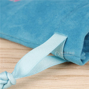 Wholesale High-quality Velvet <b>Drawstring</b> Ribbon <b>Pouch</b> Custom Necklace Jewelry Packaging Bag <b>Pouch</b> - Product Image 4