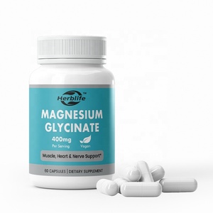 Complément alimentaire en comprimés de glycinate de magnésium 400 mg, marque privée OEM, pour le calme, le sommeil, la santé cardiaque, les muscles et les os, pour hommes et femmes - Product Image 1