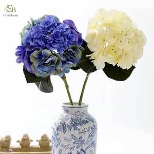 Hydrangea artificielle en latex 63 cm, toucher réel, dégradé de couleurs, tige de fleur artificielle, décoration pour mariage, maison, hôtel, Noël - Product Image 5