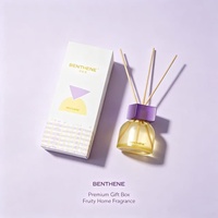 Diffuseur de parfum sans flamme ni alcool 140 ml, huile essentielle de plante d'aubépine, bâtonnets en rotin naturel longue durée