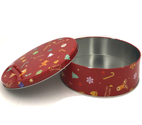 Boîte ronde en fer blanc de qualité alimentaire personnalisée emballage alimentaire gâteau de lune biscuit bonbons cadeau boîtes de conserve en métal pour biscuits