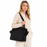 Sac fourre-tout pliable grande capacité pour femme en polyester léger, multi-usage, essentiel pour les pique-niques et le camping