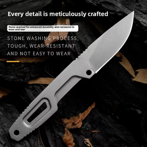 Couteau de combat ER SATRE DIY en acier inoxydable de qualité supérieure, lame droite, manche en cuir, épaisseur de 4,5 mm, garantie 1 an, modèle OEM - Product Image 5