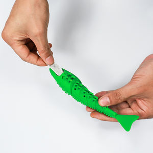 Kinyu ידידותי לסביבה אינטראקטיבית ללעוס צעצועים לא רעילים שיניים ניקוי שרימפס צורה חיה חיצונית אימון עיצוב חדש - Product Image 3