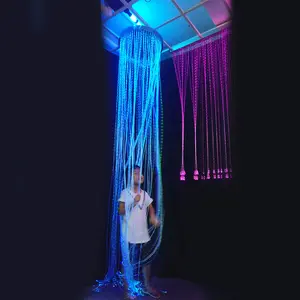 Necessidades especiais coloridos luz sensorial projetos cortina chandelier opticfiber cachoeira para snoezelen