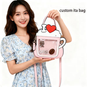 Mug à café de forme créative personnalisé, sac Ita unique avec fenêtre transparente pour tableau d'affichage et présentoir de badges - Product Image 2