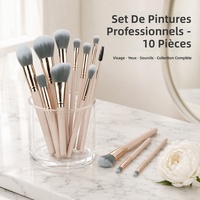 Ensemble de pinceaux de maquillage JLY avec logo personnalisé, poils ultra-doux pour des looks de maquillage exquis, kit de pinceaux cosmétiques