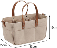 Organisateur de couches en feutre très populaire, bac de rangement personnalisé pour chambre de bébé et sac de transport pour couches et lingettes pour bébé