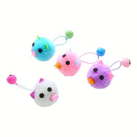 Jouet pour chat Playpal, forme de souris mignonne, couleur macaron assortie avec son clochette, jeu interactif, fournitures pour animaux de compagnie, produits pour animaux de compagnie, jouet en peluche