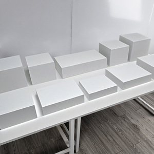 Kotak Pajangan Perhiasan Akrilik Putih, Tempat Bunga Hias, Rak Pajangan Kubus untuk Pesta Pernikahan, Meja Kue, dan Meja <span class=keywords><strong>Dessert</strong></span> BSYAL - Product Image 2