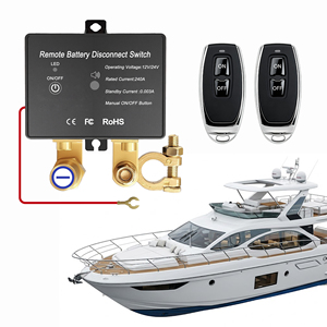 Interrupteur de déconnexion de batterie de yacht 24V 240A, interrupteur de batterie sans fil RF433MHz, bornes en laiton, pour camions, fourgonnettes et bateaux - Product Image 1