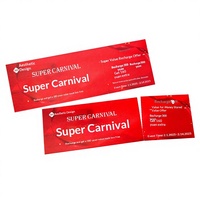 Impression personnalisée de billets événementiels sécurisés avec ligne de déchirement et zone à gratter pour événements de concerts en boîte de nuit, billets VIP créatifs