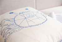 Housse de coussin personnalisée en gros avec imprimé dessin animé de crabe, en tissu doux, de haute qualité