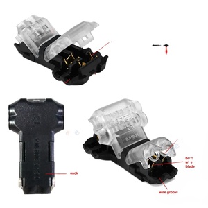 1-100pcs T型苏格兰锁快速电线连接器<span class=keywords><strong>2</strong></span>针电缆<span class=keywords><strong>3</strong></span>路无焊接紧凑型压接端子块，用于发光二极管带车 - Product Image 2