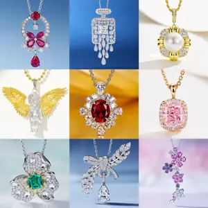 Rochime luxo 925 joias de prata pingente de pedras preciosas colar de diamantes zircônia esmeralda gargantilha corrente joias finas personalizadas