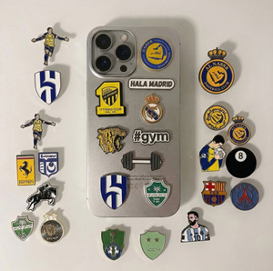 Autocollant de té<span class=keywords><strong>l</strong></span>éphone <span class=keywords><strong>en</strong></span> métal gravé à commande par clic, motif dessin animé, vente transfrontalière, badge broche du Moyen-Orient, stock fabricant - Product Image 1