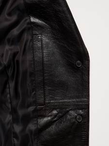 Veste en cuir noire de style années 90, élégante et tendance, costumes et blazers pour femmes, blazers pour femmes, logo personnalisé en usine, blazer décontracté pour tous les jours - Product Image 5