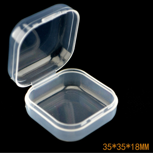 Boîte d'emballage carrée transparente en PP pour bouchons d'oreilles, pièces de perles, équipement de <span class=keywords><strong>pêche</strong></span>, petite boîte de rangement carrée pour bouchons d'oreilles - En stock - Product Image 1