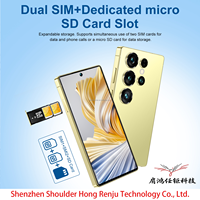 S26 Mini Téléphone Android 15 8+128G 5,5 pouces LTE 6000 mAh HD MTK Snapdragon 8 Gen 4 10 cœurs avec stylet intégré Double carte SIM
