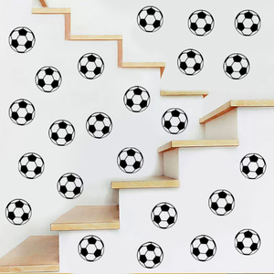 Autocollants muraux créatifs en forme de ballons de football noirs, très vendus, pour la décoration de la <span class=keywords><strong>chambre</strong></span> des garçons, autocollants décoratifs en vinyle autocollants pour le salon des enfants - Product Image 5