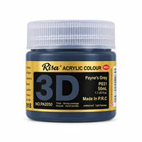 Peinture acrylique 3D de qualité artistique, pot de 50 ml, couleurs profondes et vives, imperméable, résistante à la lumière, texture épaisse, pour toile, pierre, bois, usage professionnel
