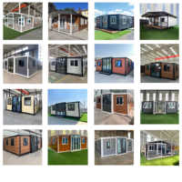 Maisons conteneurs d'hôtel, mini-maisons mobiles, maisons préfabriquées pliables à 3 ou 4 chambres, maisons conteneurs extensibles de luxe de 20 pieds et 40 pieds