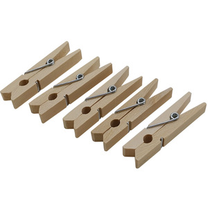 Pinces à linge en bois avec ressort en acier inoxydable, rectangulaires, petites et grandes, durables, pour la buanderie et l'utilisation des vêtements - Product Image 4