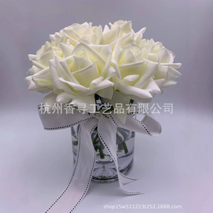 ดอกกุหลาบประดิษฐ์ Heshes ทำจากโฟม PE งานแฮนด์เมด ของขวัญวันเกิดสุดคลาสสิก ของตกแต่งอโรมาเธอราพี ใช้ซ้ำได้ รีไซเคิลได้ ใช้งานได้นาน 120-180 วัน - Product Image 1