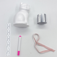 Kit de mosaïque brillante DIY, figurine d'animal en mousse, à personnaliser, avec rouleaux de ruban mosaïque holographique, jouet artistique pour fête d'anniversaire d'enfants