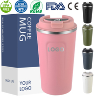 Termo de Acero Inoxidable con Aislamiento al Vacío y Pantalla de Temperatura, 350 ml/510 ml, Taza de Café Inteligente Personalizada