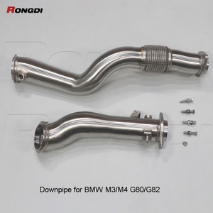 ท่อไอเสียตรงลดขนาดทำจากสแตนเลส 304 สำหรับ BMW M3 M4 G80 G82 S58 3.0T ปี 2021-2024 - Product Image 3