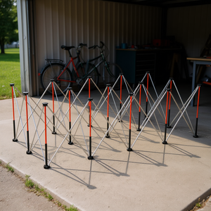 Support de travail pliable portable 8,05 x 4,13 pieds en métal, capacité de 6000 lb, pliable pour la réparation et l'entretien des vélos - Product Image 2