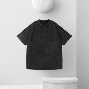 Camiseta de Hombre de 230G, 100% Algodón, de Alta Calidad, Estilo Vintage, con Logotipo Personalizado, Desgastada, Lavada al Ácido, Talla Grande - Product Image 1