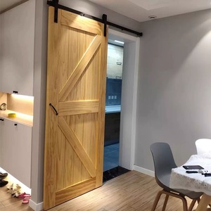 Thiết kế hiện đại rắn cửa gỗ đơn cửa tủ quần áo bên trong trượt Barn Door thiết kế - Product Image 3
