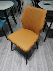 Sillas de comedor modernas de mediados de siglo pata de metal de pintura negra simple para sillas de comedor - Product Image 6