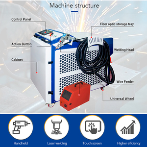 Machine de soudage laser portative industrielle 4-en-1 de 1500 W pour le soudage de tubes en acier au carbone et en <span class=keywords><strong>cuivre</strong></span> et la réparation de moules CE - Product Image 4