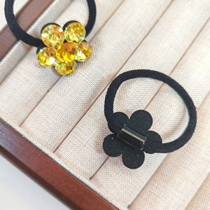 Coleteros para Niñas <span class=keywords><strong>Kknekki</strong></span>, Brillantes, Hechos a Mano con Flores de Diamantes de Imitación, Bandas Elásticas para el Cabello de Alta Calidad, Venta al Por Mayor - Product Image 6