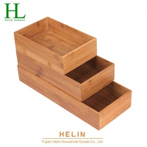 Organizador de Cajones de Bambú Ecológico, Juego de Cajas de Almacenamiento de Bambú - Product Image 5